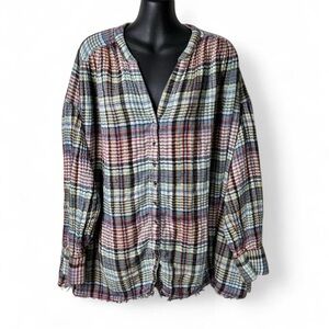 Free People Relaxed Boho Lumberjack Shirt